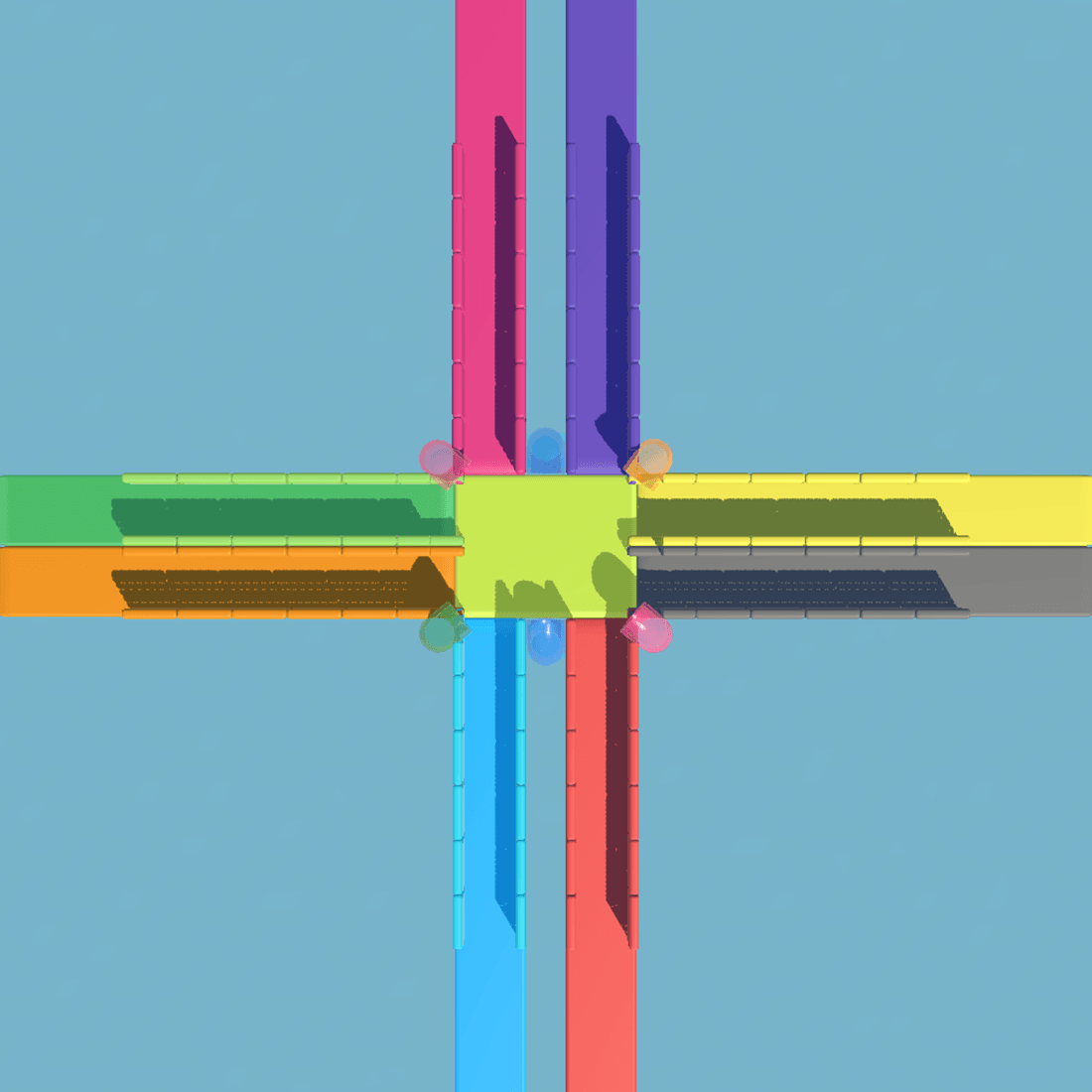 Chuck a Duck — 8-lane endurance junction with pipes in every color